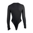 thumbnail image 5 of Blotona Long Sleeve Bodysuit for Women Fall Spring Casual Button down Round Neck Slim Fit Leotard Tops Female Ribbed Bodysuit, 5 of 8