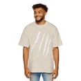 thumbnail image 3 of Effete Feline Claw Marks Scratch Men Heavy Oversized Tee, 3 of 5
