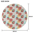 thumbnail image 6 of Pioneer Flower Floral Print Pattern Round Tablecloth 60"x60",Wrinkle Wipeable Table Cloth for Kitchen Dining Room Picnic Patio Party, 6 of 6