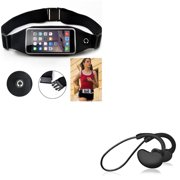 Sports Belt Band Running Waist Bag w Hands-free Microphone Sports Earphones Wireless Headphones P8K for ZTE Maven 3, Imperial 2, Axon 7 Mini, Avid 828 4
