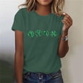 thumbnail image 2 of Aboser Short Sleeve Shirts for Women St. Patrick's Day Holiday Tops Trendy Green Shamrock Graphic Tees Loose Casual T Shirt Soft Crew Neck Blouse, 2 of 9