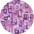 thumbnail image 1 of Ahgly Company Indoor Round Patterned Orchid Purple Area Rugs, 8' Round, 1 of 6