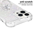 thumbnail image 3 of Funda para iPhone 15 Pro Max con Brillo Líquido Flotante, Purpurina, Parachoques y Anillo Giratorio Soporte, 3 of 5