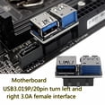 thumbnail image 1 of Adaptador de placa base USB 3.0 de 19 pines hembra a doble USB 3.0 tipo A hembra (C) Ndcxsfigh Para estrenar, 1 of 8