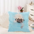 thumbnail image 1 of YUSDECOR Swimming Dog Throw Pillowcase Pillow Cover Cushion Couver 18x18 inch, 1 of 3