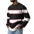 thumbnail image 4 of OIOLOYJM Mens Waffle T Shirts 2026 Casual Solid Color Long Sleeve Knitted Shirts Crew Neck Basic Tops Spring Business Clothes Black S, 4 of 4