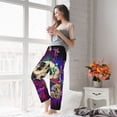 thumbnail image 4 of Uemuo Mushrooms and Skull Pattern Women's Wide Leg Palazzo Lounge Pants with Pockets Light Weight Loose Comfy Casual Pajama Pants-Medium, 4 of 9