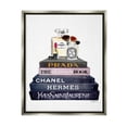 thumbnail image 3 of Stupell Industries Glam Fashion Book Set With Makeup Luster Gray Framed Floating Canvas Wall Art, 24x30, by Amanda Greenwood, 3 of 5