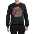 thumbnail image 3 of Colorful Neon Gorilla | Dean Russo Art Animal Lover Unisex Crewneck Sweatshirt, Black, Medium, 3 of 6