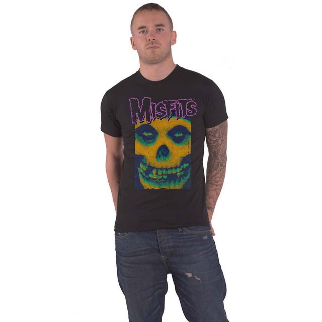 Misfits - Camiseta Warhol Fiend de Algodón para Adultos Unisex (Negro)
