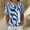 Blue, variant on Morttic Women's V-Neck Short Sleeve Striped Blouse – Casual Loose Fit Button Detail Top, Daily & Summer Wear Yellow,XL