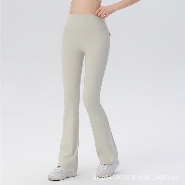 Pantalones de Yoga de Yoga de tipo Alo para mujer con cordón de cintura alta, pantalones de ejercicio de entrenamiento para adelgazar, sueltos, sueltos, casuales y rectos, hasta la cintura