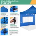 thumbnail image 3 of SANOPY 10x10 Heavy Duty Canopy Tent with 4 Sidewalls,Pop up Commercial Gazebo, Waterproof Outdoor Tents with Roller Bag, Blue, 3 of 11