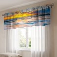 thumbnail image 3 of Curtains Valances Ocean Beach Sunset Polyester Window Valance, Seaside Scenery Print Rod Pocket Short Curtain Valance for Bedroom Kitchen Window Decoration 45x137cm, 3 of 4