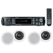 Rockville RPA60BT 1000w Home Theater Bluetooth Receiver  (4) In-Ceiling Speakers