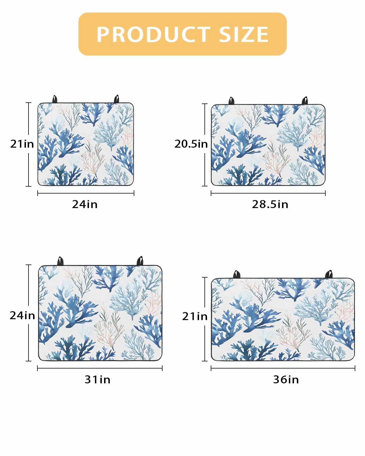 nqOlkjepod Large Induction Cooktop Protector Mat 36"x21", Blue Coral Coastal Stove Top Covers for Electric Stove, Summer Watercolor Ocean Decorative Stove Burner Cover Mats, Glass Top Stove Cover