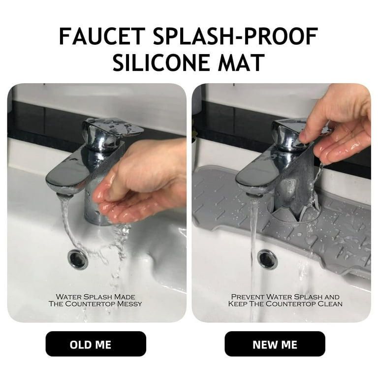 1pc Kitchen Sink Tap Splash Guard Silicon Rubber Drainage Mat For