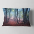 thumbnail image 2 of Designart Mysterious Fairytale Green Wood - Landscape Photography Throw Pillow - 12x20, 2 of 5