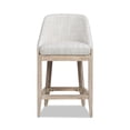 thumbnail image 2 of Jennifer Taylor Home Newport 26.5" Coastal Curved Back Upholstered Counter Stool, Two-Tone Neutral Gray Polyester Wool Blend, 2 of 8