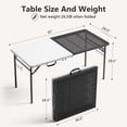 thumbnail image 2 of HaiCube 5FT Folding Grill Table, Portable Outdoor Camping Prep Station with Metal Mesh Top, Utility Hooks & Storage Rack, Heavy Duty Cooking Table for BBQ, Tailgating, Picnic, Patio, 2 of 7