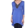 thumbnail image 2 of White Mark Women's Glimmering Embellished Tunic, 2 of 4
