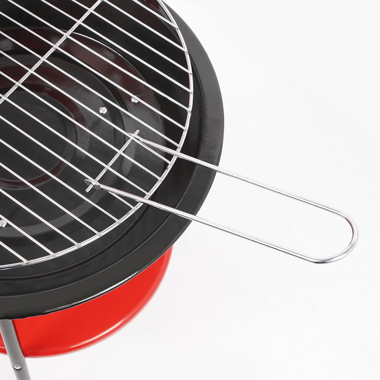 Linsen-outdoors Portable Charcoal Grills For Backyard & Camping Small BBQ Grill Outdoor Activity Red