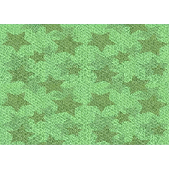 Ahgly Company Indoor Rectangle Patterned Stoplight Go Green Area Rugs, 8' x 12'