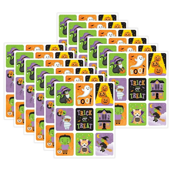 Teacher Created Resources Large Halloween Stickers, 54 Per Pack, 12 Packs