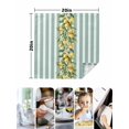 thumbnail image 5 of nqOlkjepod Aqua Stripes Lemon Cloth Napkins Set of 4 Reusable Dinner Napkins, Spring Botanical Plant Vertical Line Cocktail Napkin Washable Table Napkins for Wedding/Party/Baby Shower 20"x20", 5 of 8