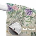 thumbnail image 4 of Eucalyptus Leaves Swag Curtains for Kitchen/Bedroom/Living Room, Sage Green Summer Botanical Weeping Scalloped Curtains 63 Inch Long, Window Swag Topper Curtains Valances 2 Panels Set 36"x63", 4 of 8