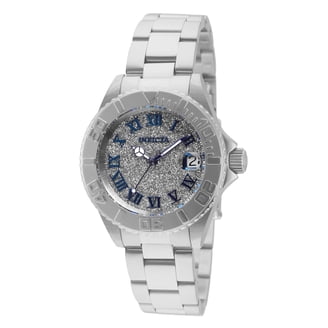 Invicta Women\'s Silver Floral-Engraved Stainless Steel Watch Amazon.com: Invicta Women main image 3