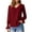 Wine, variant on biudgviw Fall Tops for Women Trendy V Neck Ruffle Long Sleeve Solid Color Shirts Lounge Vacation Basic T-Shirts