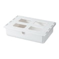 thumbnail image 1 of Inteprter Caja organizadora de cajones de plástico, amplia gama de usos y fácil montaje, caja de almacenamiento oculta para cajones Almacenamiento y organización del hogar blanco 33*23.5*8.5 cm, 1 of 6