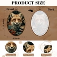 thumbnail image 3 of Dark Academia Canvas Wall Art Fox Autumn Foliage Berries Detailed Oval Framed Canvas Prints Vintage Wall Hanging Decor for Home Decorations 8.6"x11.4", 3 of 7