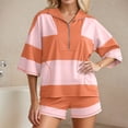 thumbnail image 3 of MuXiKeJi Clothes 2 Piece Short Sets for Women Summer Short Sleeve Button Down High Low Shirt and Shorts Casual Beach Vacation Set, 3 of 4