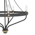 thumbnail image 4 of Hunter - Merlin 5-light Rustic Iron, Medium Size Chandelier, Dimmable, Industrial Style, Empire Shaped, for Bedrooms, Dining, Living Rooms - 19793, 4 of 7