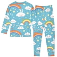 thumbnail image 2 of Cartoon Rabbit Pattern Cotton Pajamas 2 Piece Set Sleepwear Soft and Comfortable Homewear Nightwear, 2 of 7