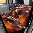 thumbnail image 2 of POLERO Eagle US Flag Car Seat Covers for Truck, 2 Pcs Stretchable Rear Bench Seat Cover Washable Fashion Back Seat Protectors, 2 of 7