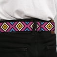 thumbnail image 4 of Buckle-Down Belt, Seatbelt Buckle Belt, Geometric Burgundy Pink Tan Yellow Baby Blue, Youth 22 to 32 Inches, 4 of 9