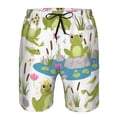 thumbnail image 3 of Sikiie Shorts de Plage pour Hommes Imprimé Grenouilles Dessin Animé, Shorts à Séchage Rapide Haute Élasticité - avec Cordon et Poches Antidérapantes, Adaptés pour Plage, Sports, Vacances-TG, 3 of 6