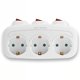 thumbnail image 1 of Adaptador de Enchufe Horizontal 3 Vías con Interruptores Individuales Sin Cable para Pared 3680W Blanco, 1 of 6