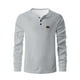 thumbnail image 4 of pstuiky Camisas casuales de manga larga para hombre, Camisa informal de manga larga con botones y cuello redondo para hombre Tops de hombre xl, 4 of 8