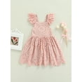 thumbnail image 2 of Gureui Toddler Kid Baby Girls Summer Dresses Lace Fly Sleeve Playwear Sundress Backless Princess Tutu Dress 1-5T, 2 of 9