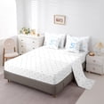 thumbnail image 5 of Castle Fairy Monogrammed Letter S 7-Piece Twin Bedding Sets for Teens Boys Girls,Kawaii Bow Bedding Comforter Set,Geometric Stripes Breathable Sheet Sets,Super Cozy Room Decor, 5 of 8