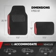 thumbnail image 2 of MotorTrend SpeedSeries Carpet Car Floor Mats Set - Universal Fit for Cars, Trucks, SUVs, Vans - Set of 4, Black & Red Car Mats Car Carpet Mats, 2 of 7