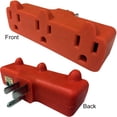 thumbnail image 1 of 3 Outlet Grounded High-Impart Plastic Adapter - 3 Pack - Electriduct, 1 of 2