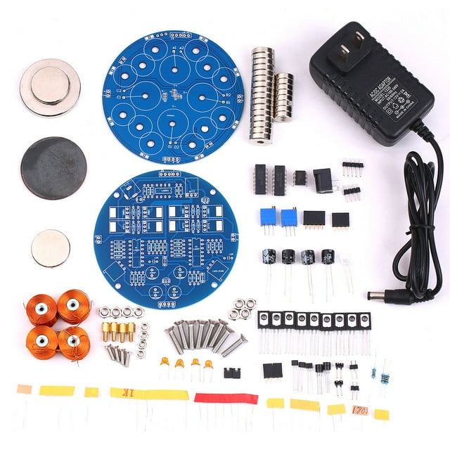 Graflsoa DIY Magnetic Levitation Kit with 300g Capacity, Creative Floating Decor, Self-Rotating Module, ABS Material, US Plug, 12V 2A Power Supply, 90x90x32mm Size