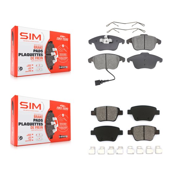 SIM Front Rear Semi-Metallic Brake Pads Kit for Car 2012-2014 Volkswagen Passat KSM-100143