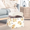 thumbnail image 5 of WOBOGO Cute Smile Jumping Tiger Large Collapsible Storage Box Flip Lid Fabric Decorative Organizer Container Basket with Handles 16.5×12.6×11.8in, 5 of 7