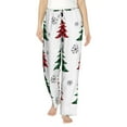 thumbnail image 2 of Picia Buffalo Plaid Christmas Trees Womens Soft Woven Cotton Elastic Waistband Sleep Pajama Pant Lounge Sleep Pant With Pockets And Drawstring-Medium, 2 of 9
